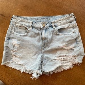 American Eagle distressed cutoff denim shorts size 10